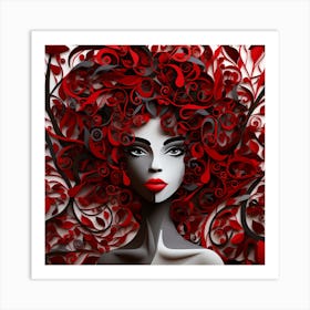 Red Haired Woman 6 Art Print