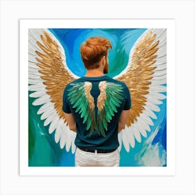 Abstract hidden angel Art Print