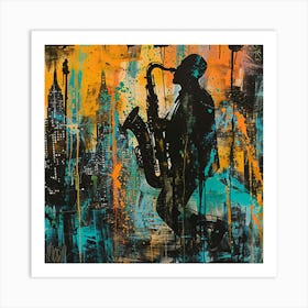 Saxophone Player 4 Art Print