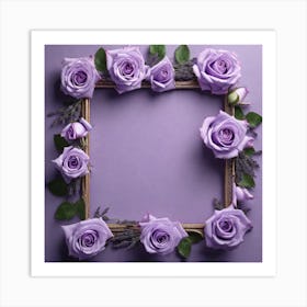 Purple Roses Frame 3 Art Print