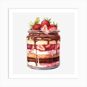 Jar Of Strawberries 1 Art Print