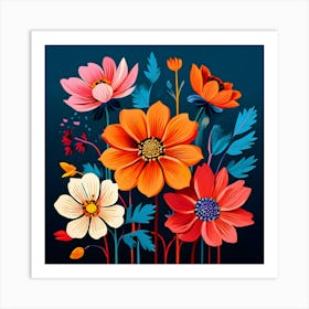 Colorful Flowers 16 Art Print