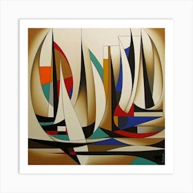 Sailboats 2 Art Print