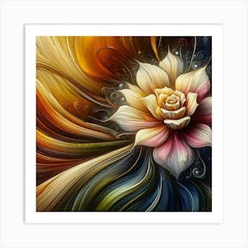 Abstract Flower Painting 19 Art Print