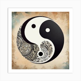 Yin Yang Symbol 7 Art Print