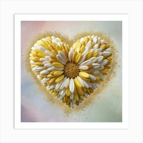 Heart Shaped Flower Art Print