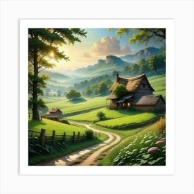 House In The Countryside Art Print