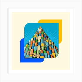 Pyramid Of Books Art Print