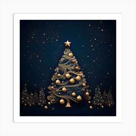 Christmas Tree Background 4 Art Print