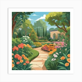 Garden Path 1 Art Print