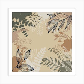 Abstract Floral Background Art Print