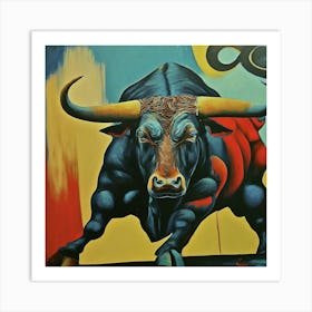 Bull Pop Art Art Print