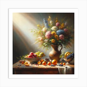 Still Life With Flowers Art Print