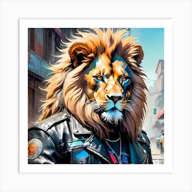 Lion Rocker In The Big City Art Print