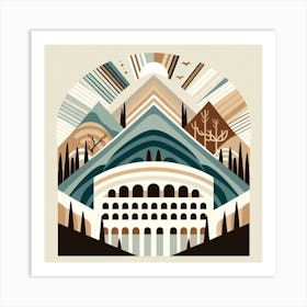 Scandinavian style, Colosseum Art Print