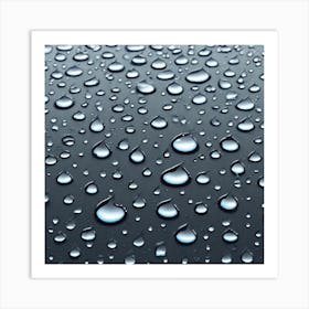 Raindrops On A Car 3 Art Print