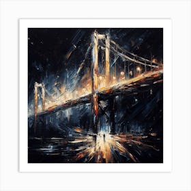 Bridge At Night Art Print