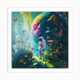 Space Explorer Canvas Art Art Print