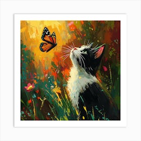 Butterfly Cat 7 Art Print