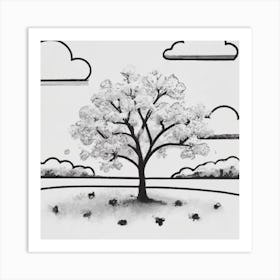 Tree In The Sky 1 Art Print