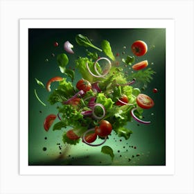 Salad Stock Videos & Royalty-Free Footage Art Print