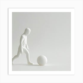 Man Kicking A Ball 1 Art Print