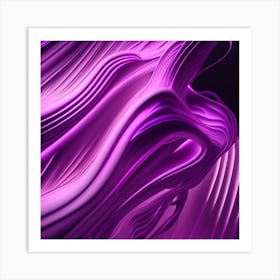 Abstract Purple Wave Art Print