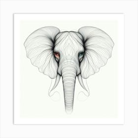 Elephant Head 3 Art Print