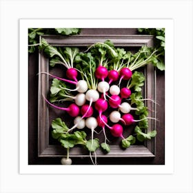 Radishes In A Frame 12 Art Print