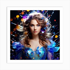 Mermaid Fairy Fantasy Portrait Art Print