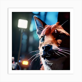 Fox In The City 2198 Art Print