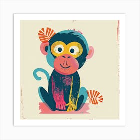 Charming Illustration Monkey 2 Art Print