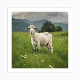 Goat In The Meadow Art Print