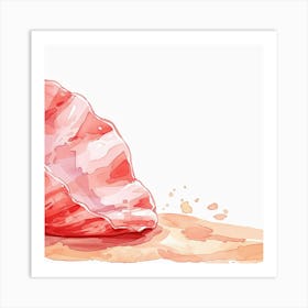 Watercolor Seashell 1 Art Print