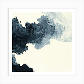 Black And White Abstract Painting Art Print