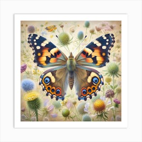 Naturalist Butterfly Illustration Art Print