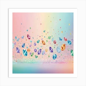 Colorful Diamonds Art Print