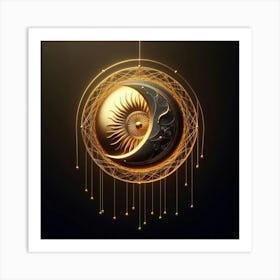 Occult Symbol / minimal / golden / rich Art Print