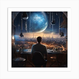 Futuristic Cityscape 1 Art Print