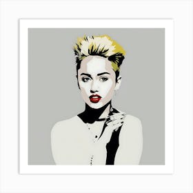 Miley Cyrus pop art Art Print