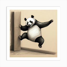 Panda Jumping 2 Art Print