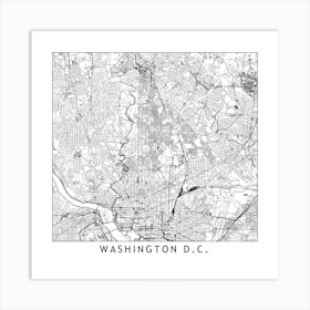 Washington Map Art Print