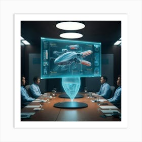 Futuristic Meeting Art Print