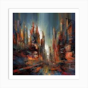 Futuristic Cityscape 4 Art Print