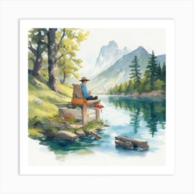 A Fisherman (3) Optimized Art Print