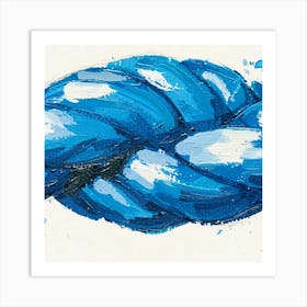 Blue Yarn Art Print