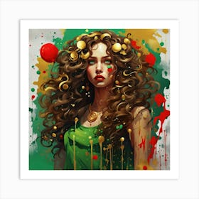 Splatter Girl Art Print