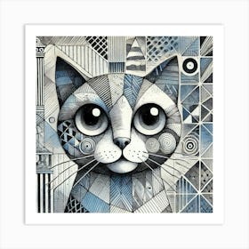 Pepper Pavement City Cat Art Print