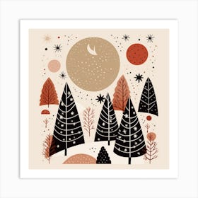 Christmas Trees 1 Art Print