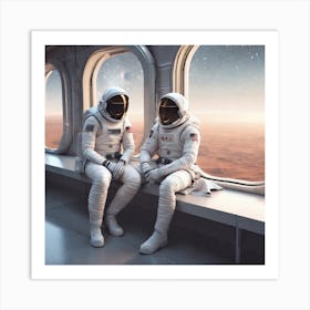 Astronauts In Space 4 Art Print